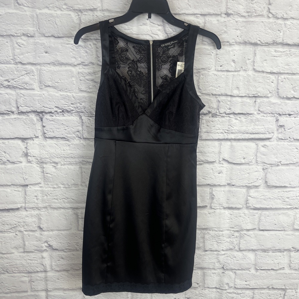Guess NWT Y2K Whimsigoth Black Lace Cocktail Party Dress Size 9 Witchy Romantic